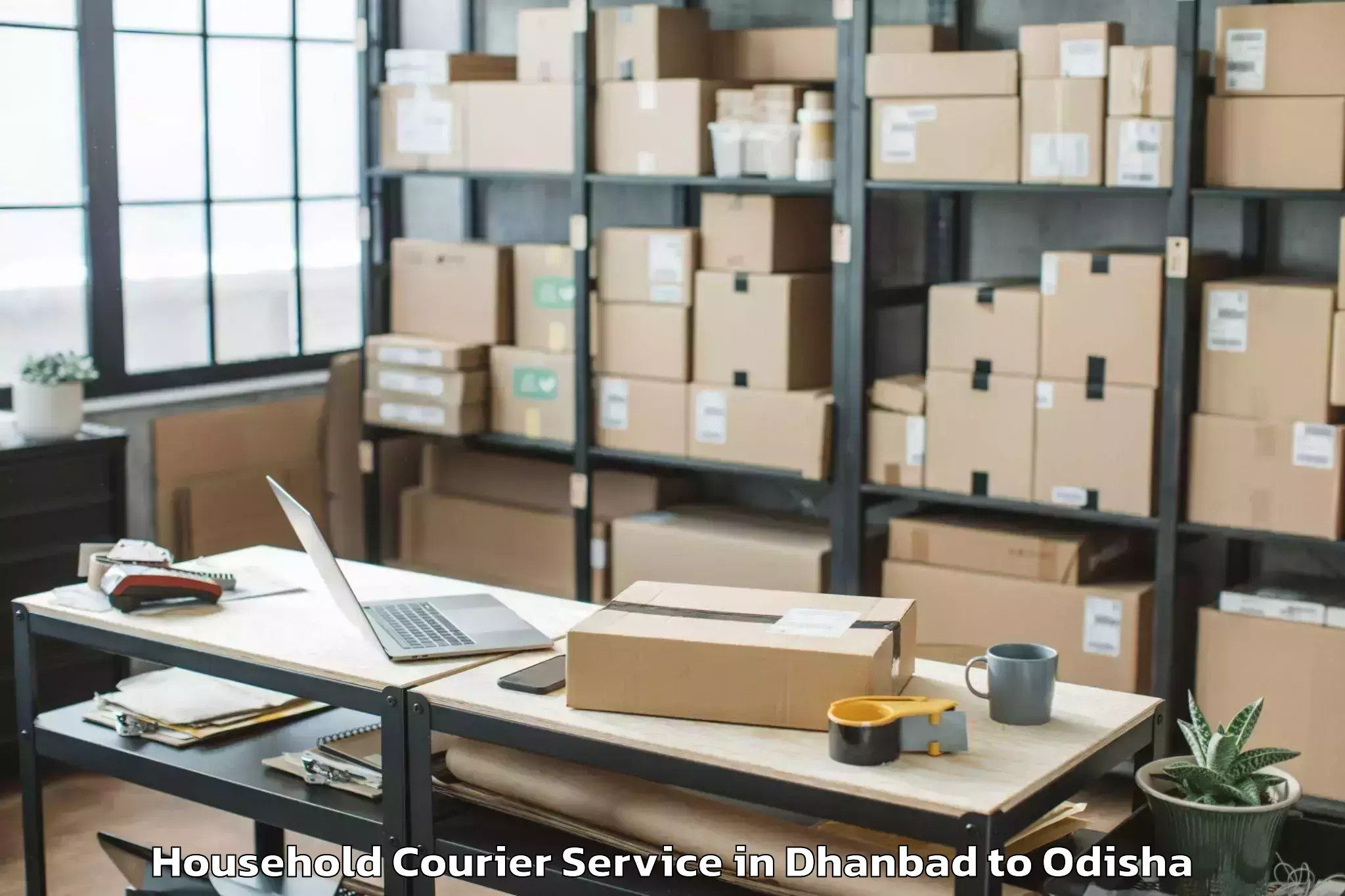 Reliable Dhanbad to Konarka Household Courier